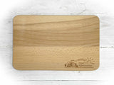 Holzbrett mit Logo Hotel Alpensonne