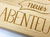 Brotzeit-Brettchen Neuer Tag neues Abenteuer