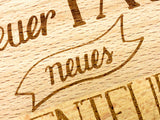 Brotzeit-Brettchen Neuer Tag neues Abenteuer