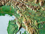 Relief-Landkarte Alpen