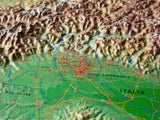 Relief-Landkarte Alpen