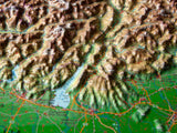 Relief-Landkarte Alpen