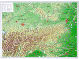 Relief-Landkarte Österreich