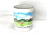 Tasse mit gemaltem Bergpanorama Kleinwalsertal