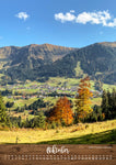 Bunte Herbstlandschaft, Alpen, Blick auf Riezlern, Fellhorn, Gehrenspitze