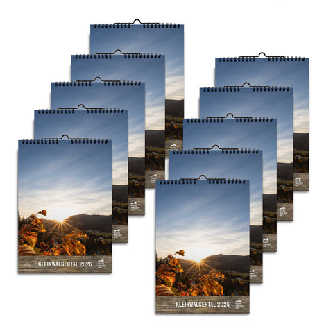 10 für 9! 10 Kleinwalsertal-Kalender 2026 im A4-Format