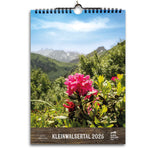 Titel Kleinwalsertal-Kalender. Alpenrosen vor der Kanzelwand.