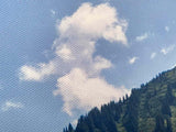 Detail Leinwandbild, Wolken mit Wald