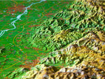 Relief-Landkarte Schwarzwald